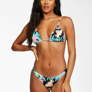 Billabong Tropic Time Reversible Tri bikini top and bottom Small NWOT